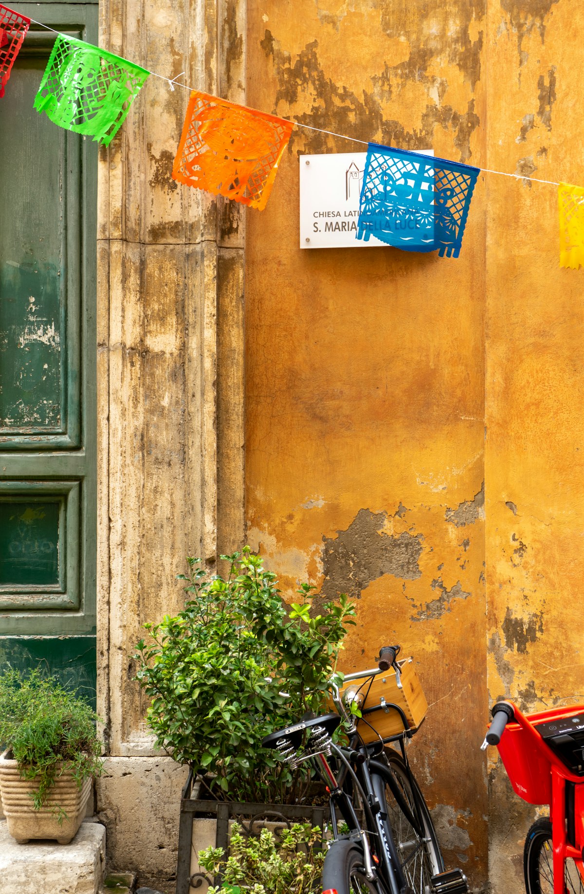 A cobbled street in Rome’s Trastevere neighbourhood